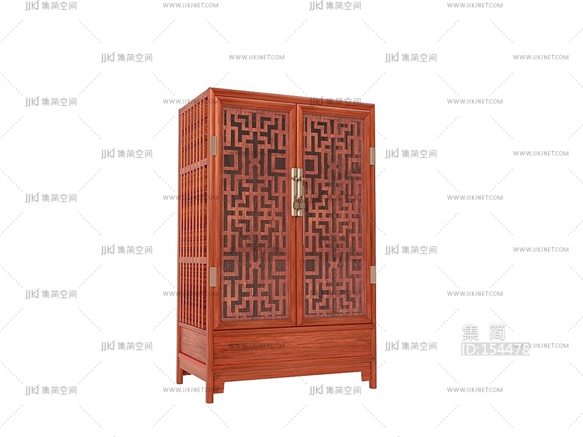 古典中式斗柜书柜装饰柜3d模型