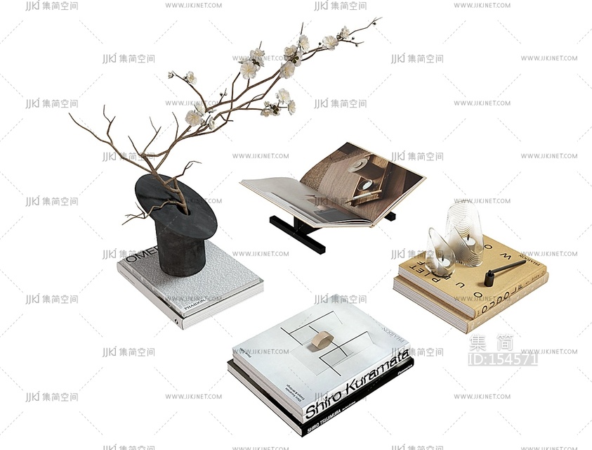 意式轻奢摆件组合3D模型