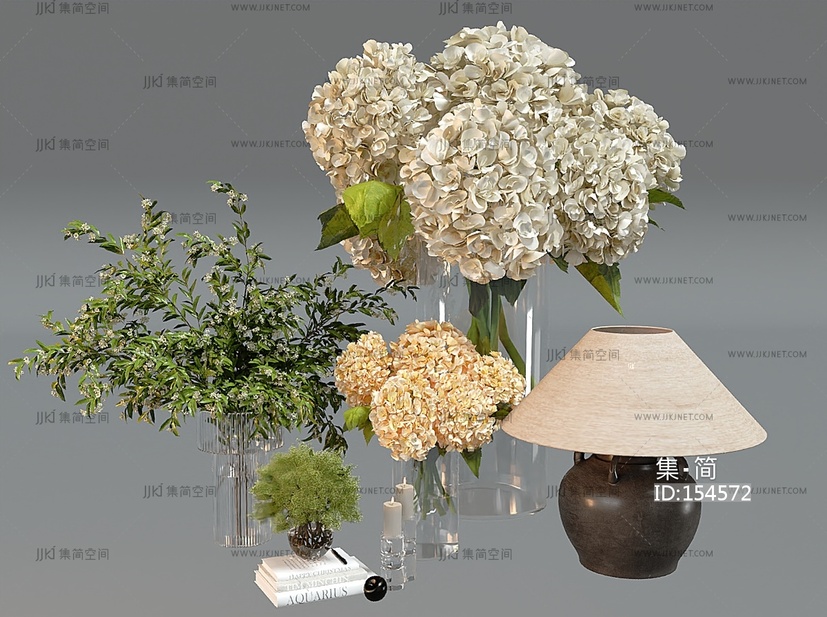 意式轻奢花艺3D模型