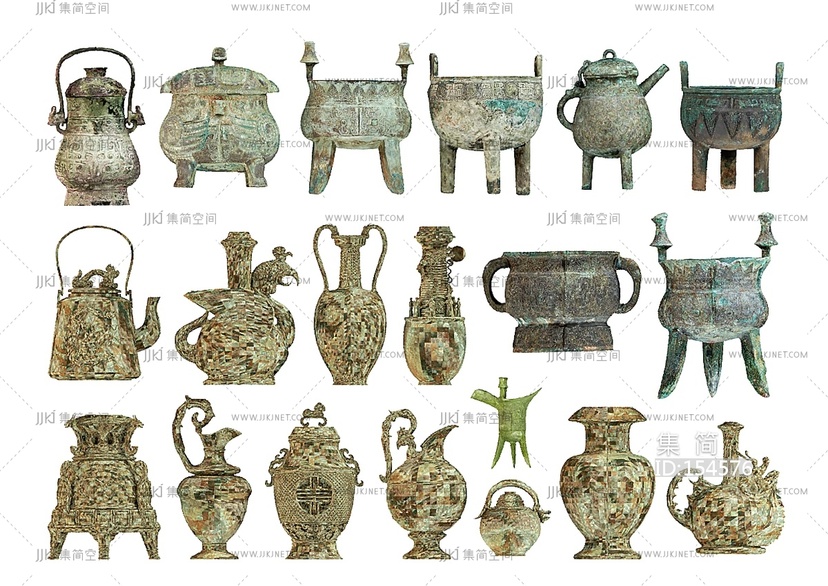 中式罐子_青铜器品3D模型