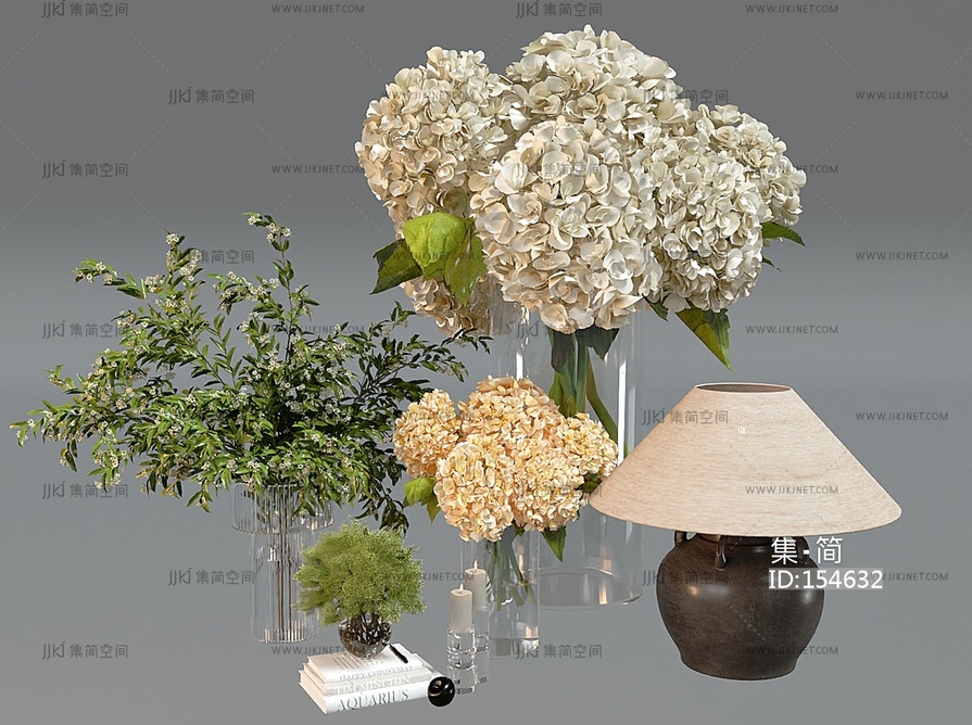 意式轻奢花艺_其他摆件su模型