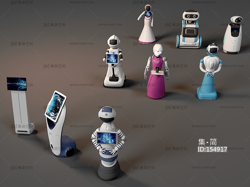 人工智能机器人3D模型