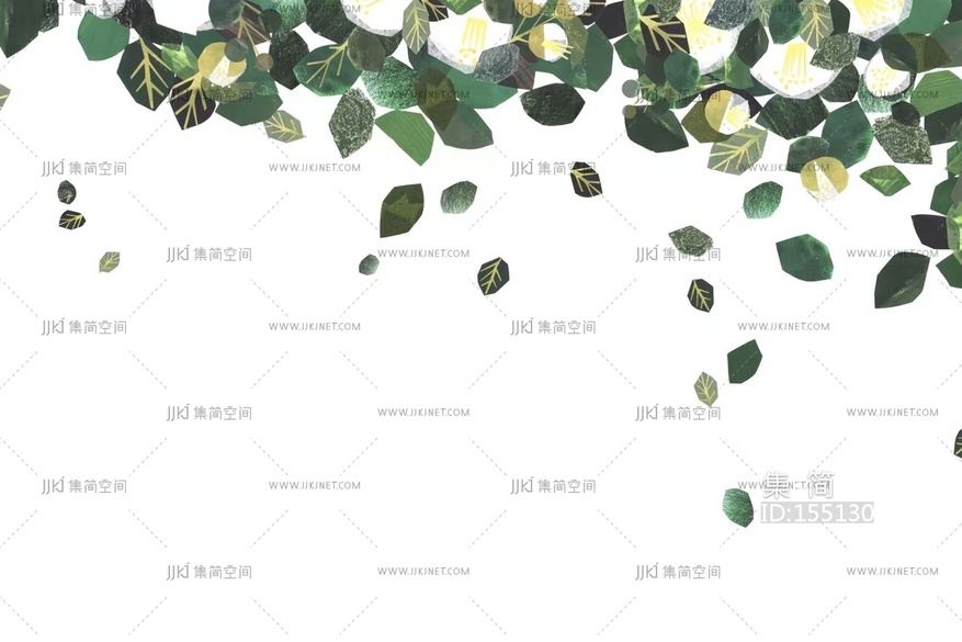 现代树叶图案瓷砖卫生间瓷砖画床头沙发背景画屏风画壁纸壁布卫生间瓷砖 (50)