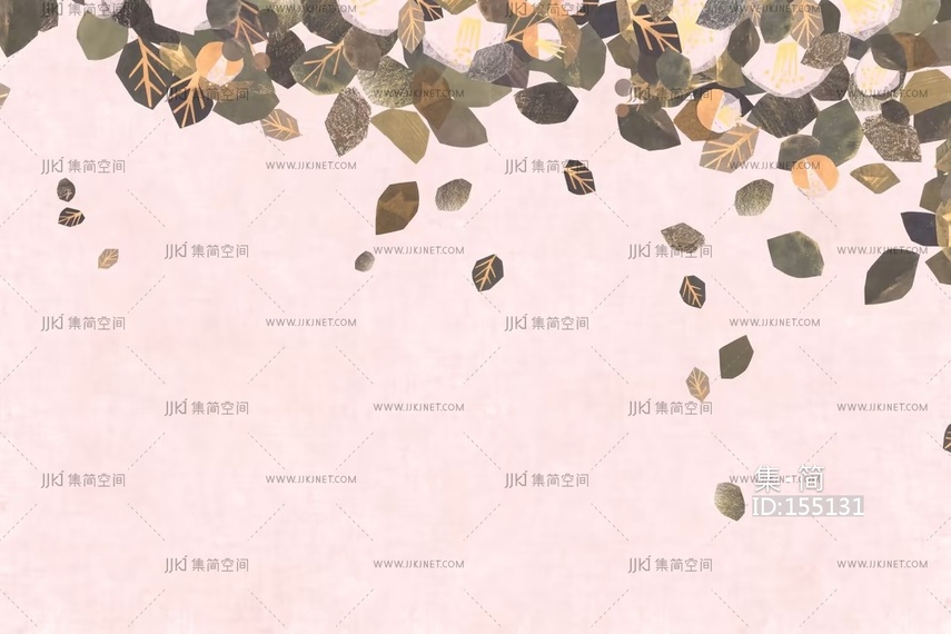 现代树叶图案瓷砖卫生间瓷砖画床头沙发背景画屏风画壁纸壁布卫生间瓷砖 (51)