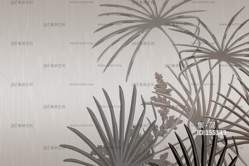 现代植物图案图案瓷砖卫生间瓷砖画床头沙发背景画屏风画壁纸壁布卫生间瓷砖 (3)