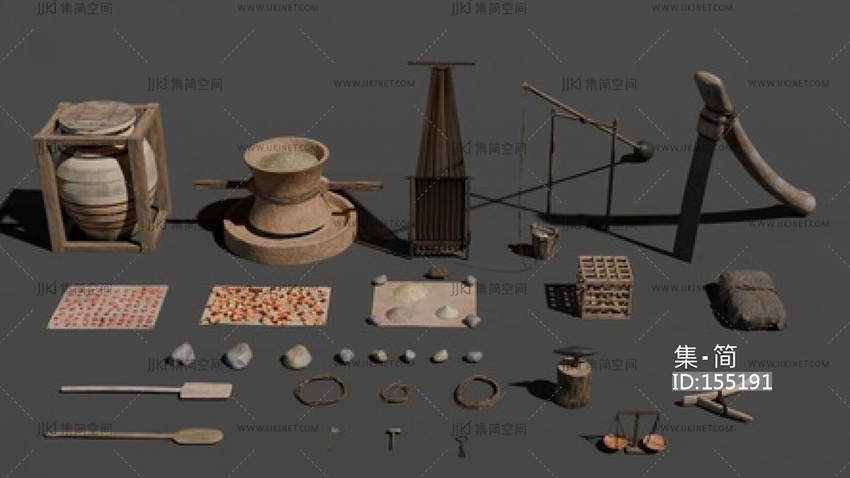 复古影视_古埃及农具SU模型