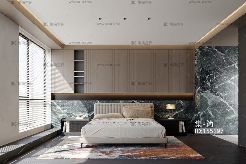 现代简约家居卧室3D模型