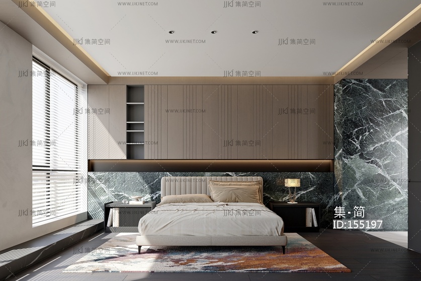 现代简约家居卧室3D模型