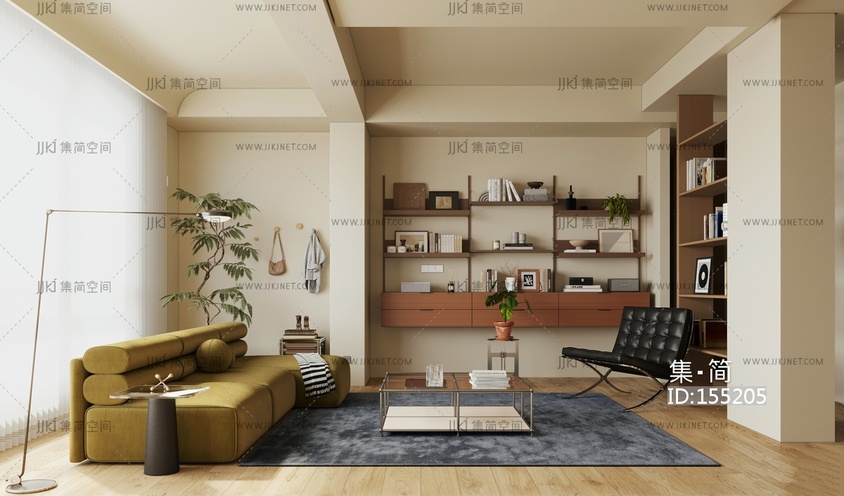 现代中古客餐厅3D模型