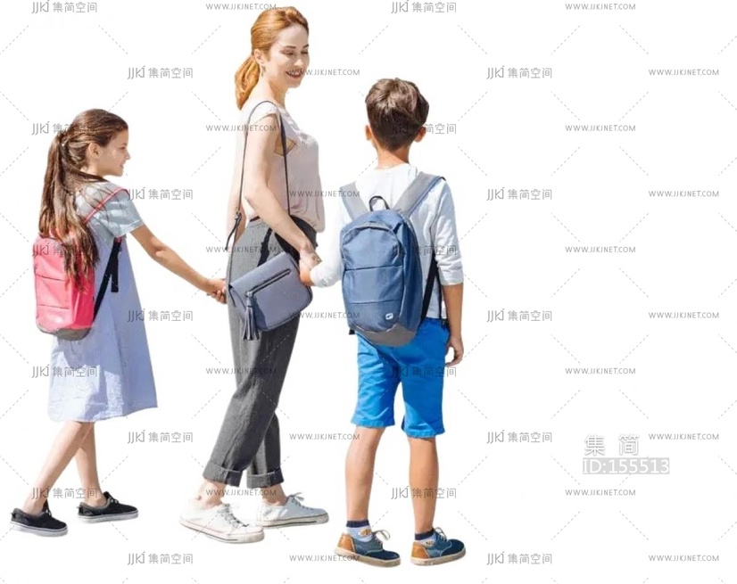 儿童亲子人物小孩背影人物背景人物png免扣人物 (32)