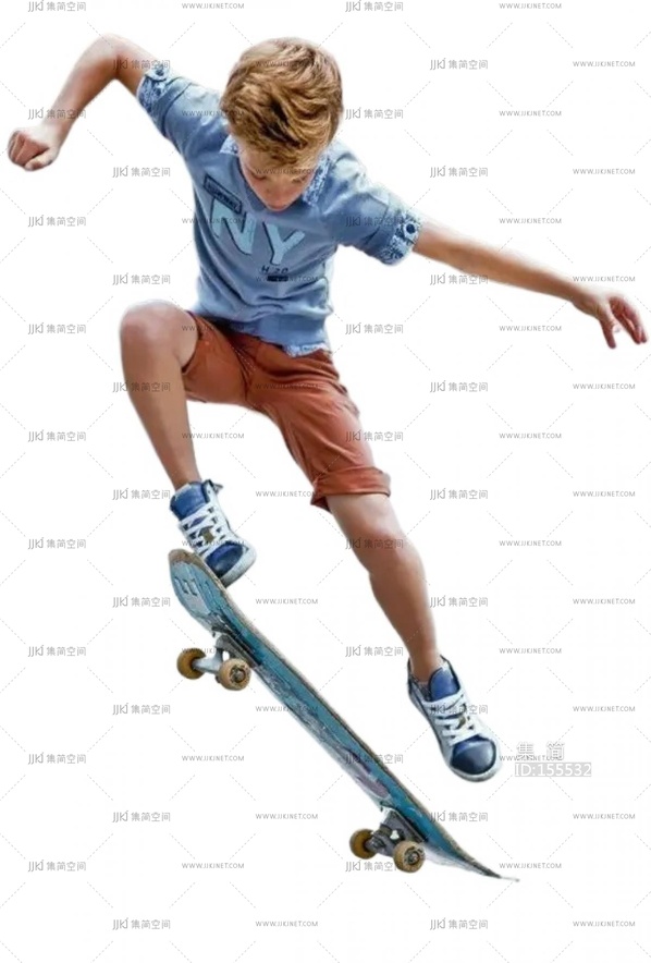 儿童亲子人物小孩滑板png免扣人物 (22)