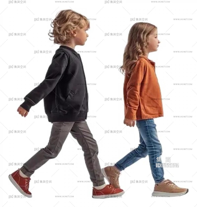 png免扣外国儿童小孩走路的儿童 (2)