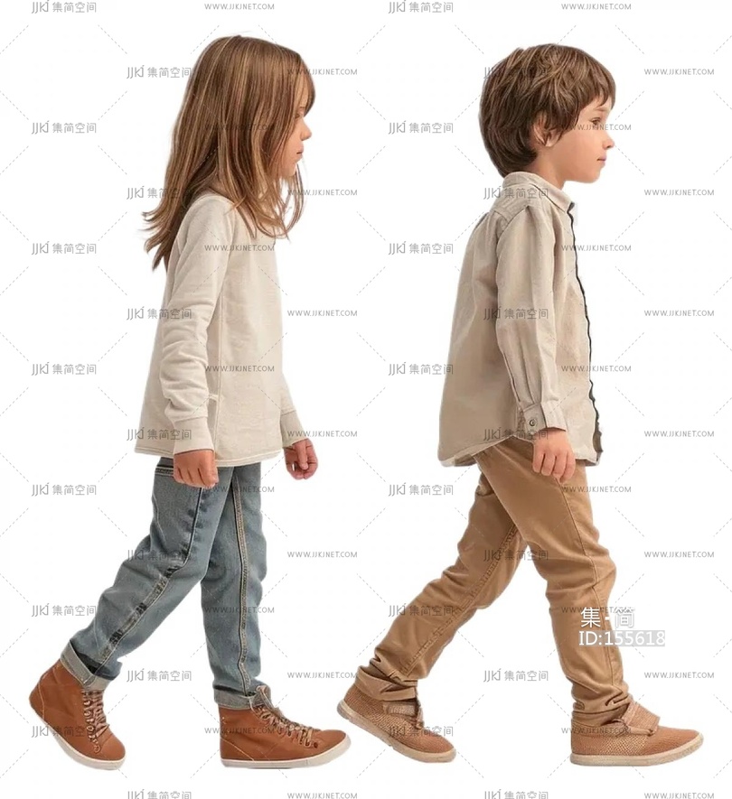 png免扣外国儿童小孩走路的儿童 (3)