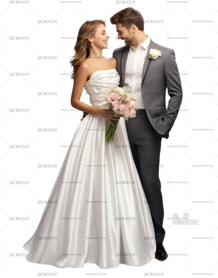 png免扣人物婚礼礼服新娘新郎 (6)