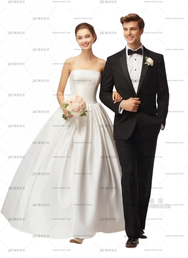 png免扣人物婚礼礼服新娘新郎 (7)