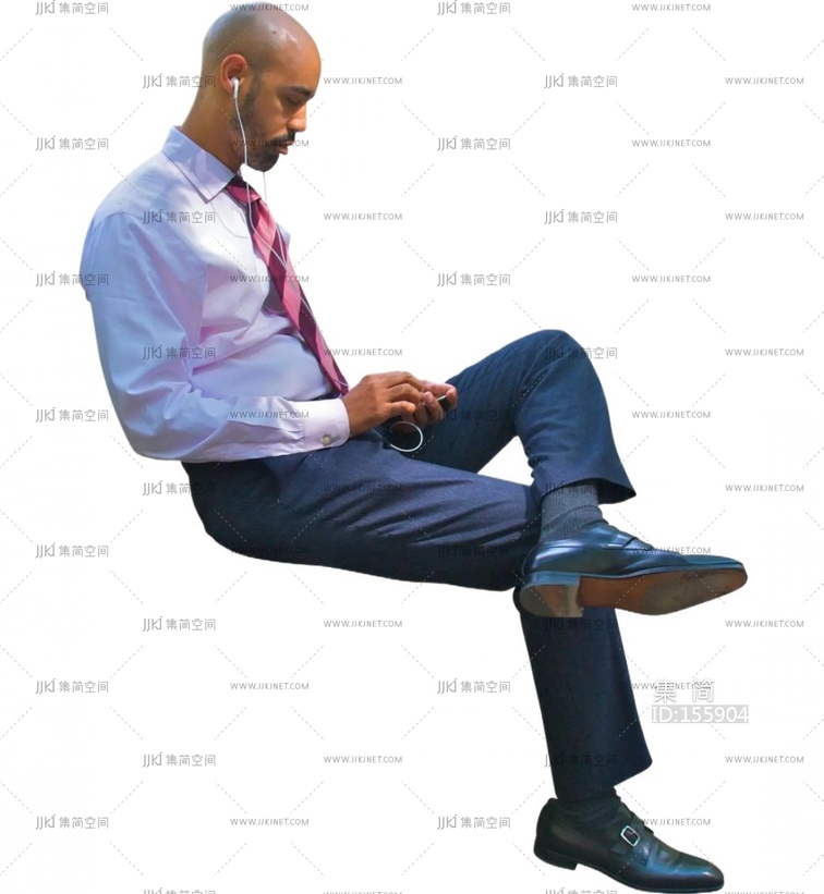 坐姿人坐着的办公人物人png免扣人物 (66)