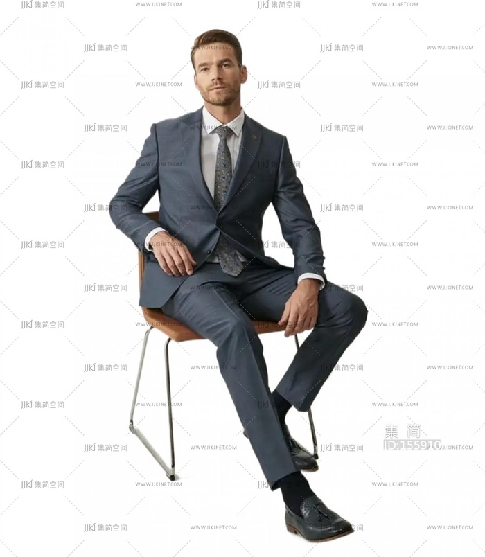 坐姿人坐着的办公人物人png免扣人物 (72)