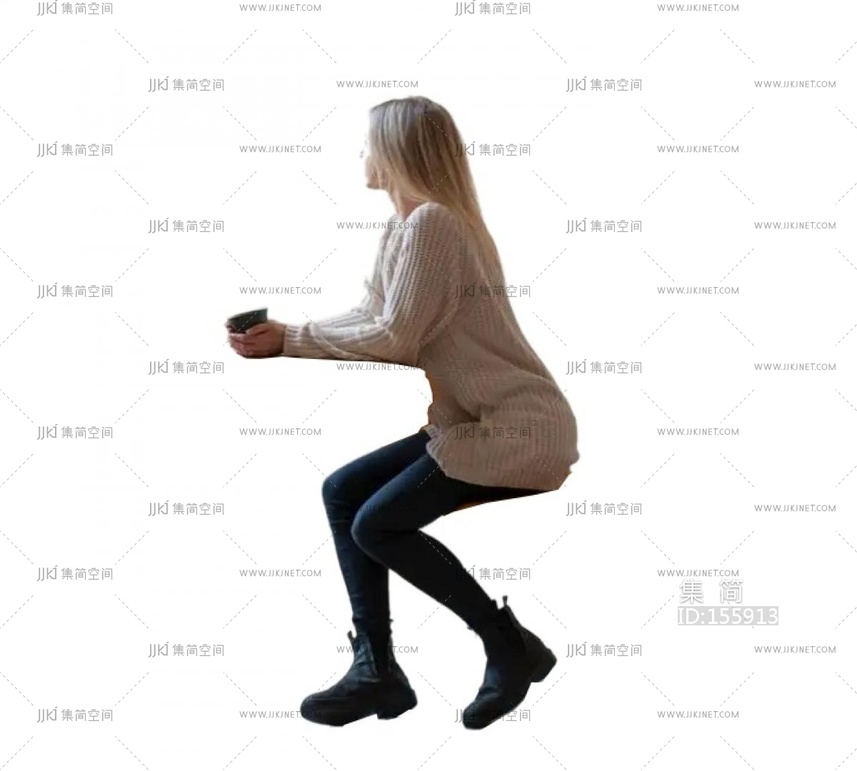 坐姿人坐着的人png免扣人物 (2)