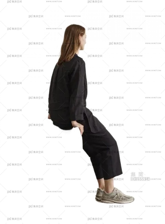 坐姿人坐着的人png免扣人物 (3)