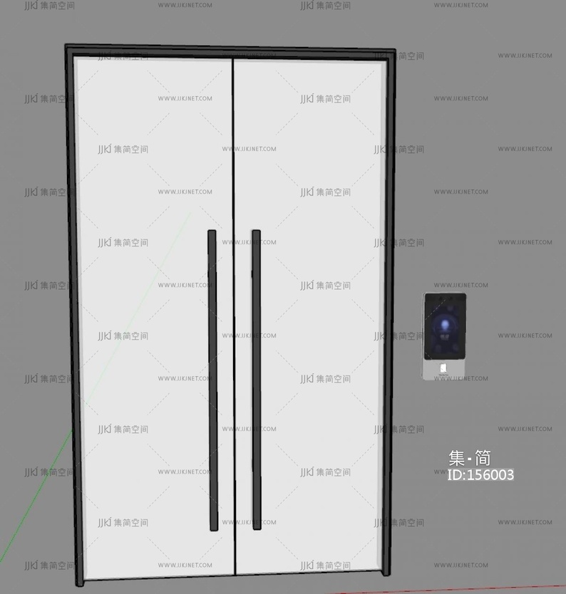 06双开玻璃门入口门禁单元门禁办公玻璃门