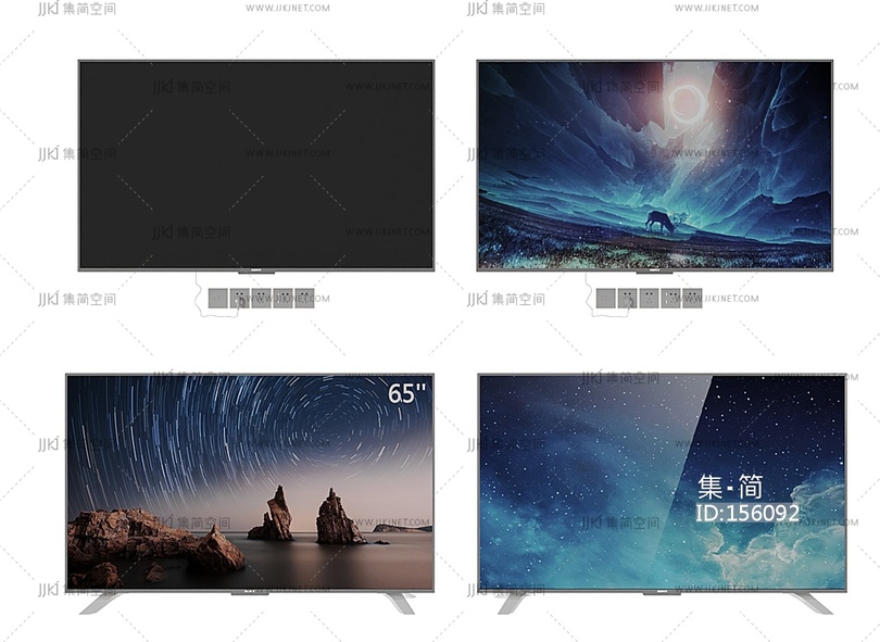 电视机_全面屏_高清电视_液晶电视3D模型