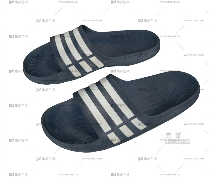 现代家居鞋_拖鞋SU模型