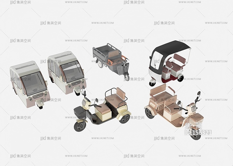 雅迪电动车电动三轮车3D模型