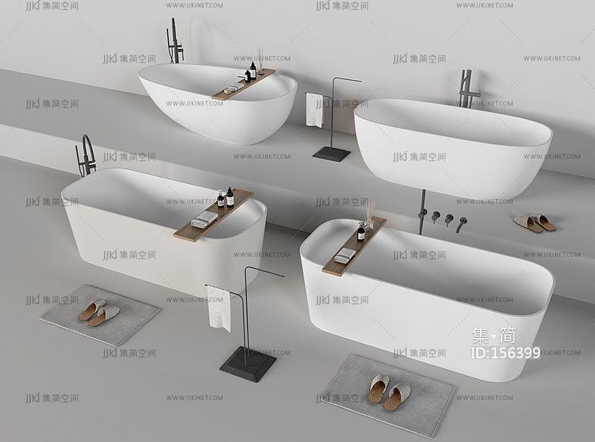 浴缸_嵌入式浴缸3D模型