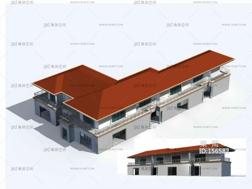 别墅,农村自建房别墅3D模型