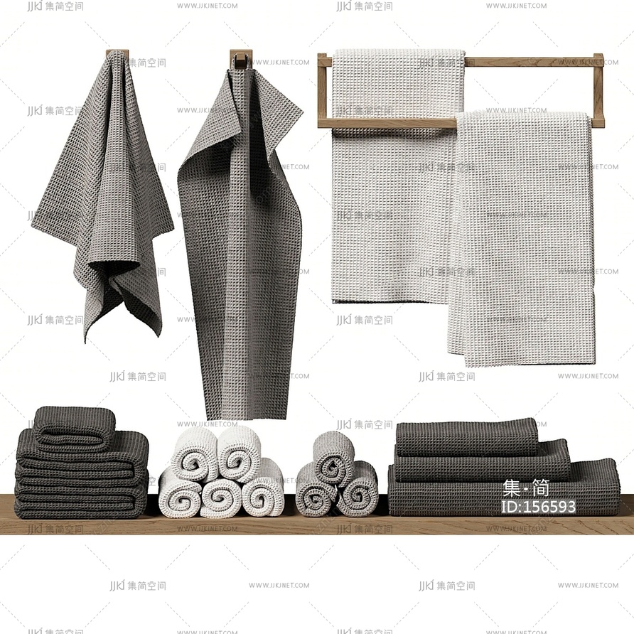 毛巾托盘卫生间用品3d模型
