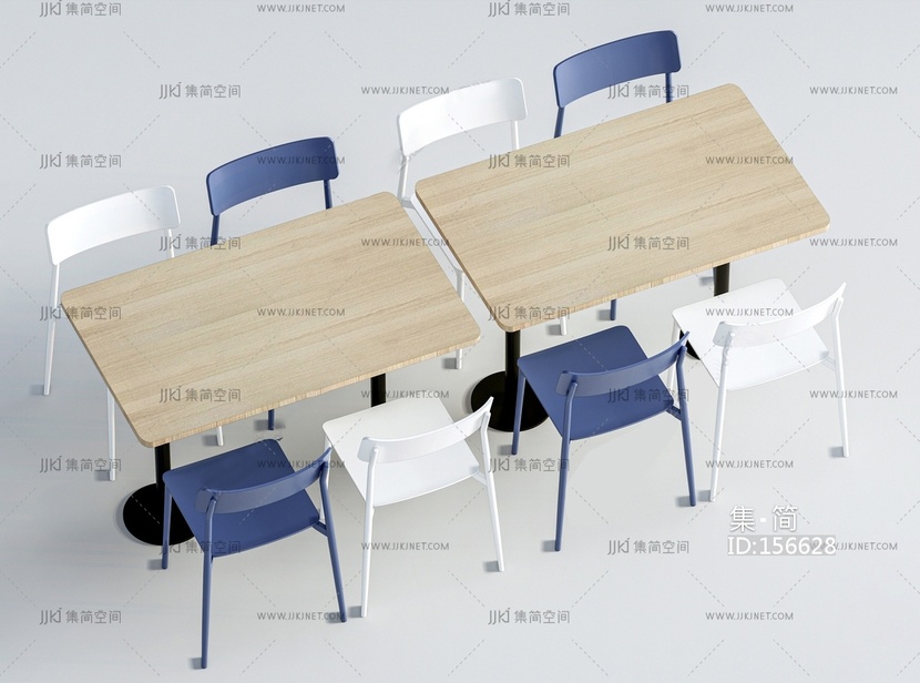现代餐桌椅组合3D模型