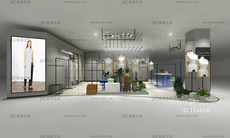 扬州服装店3D模型