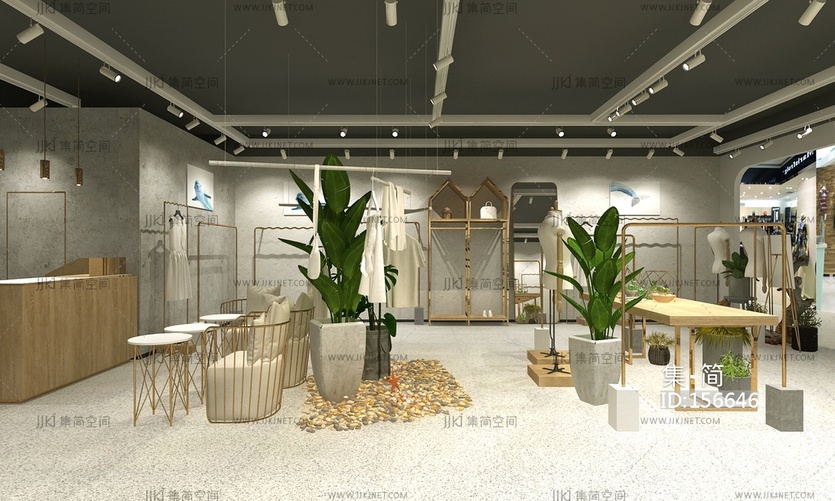 现代服装店3d模型