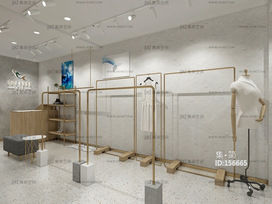 现代服装店3d模型