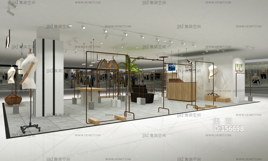 万达商场女装中区设计 3d模型 