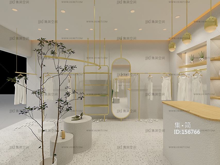 现代服装店 3d模型