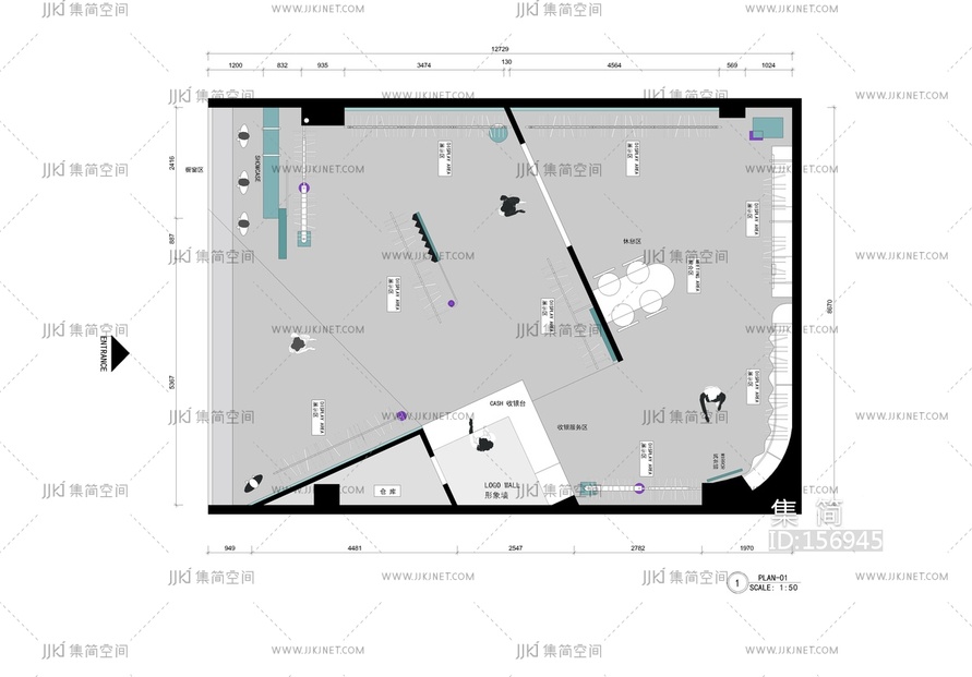 服装店平面布置图设计方案