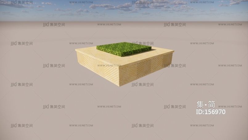 花池 su草图模型