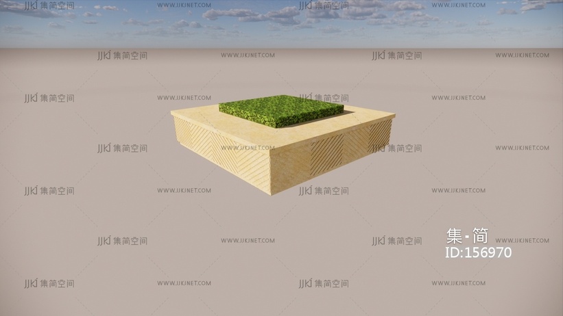花池 su草图模型