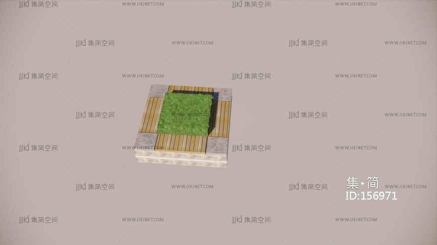 花池 su草图模型