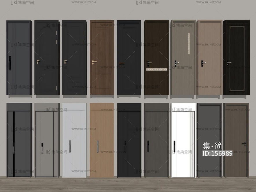 北欧简约现代风格单开门木门卧室门