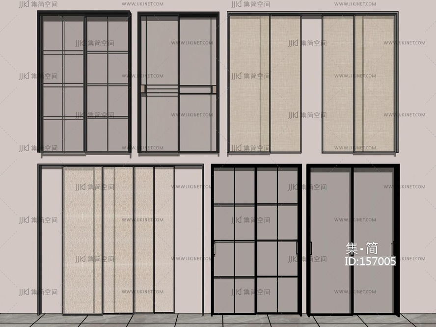 现代简约玻璃门推拉门厨房阳台门