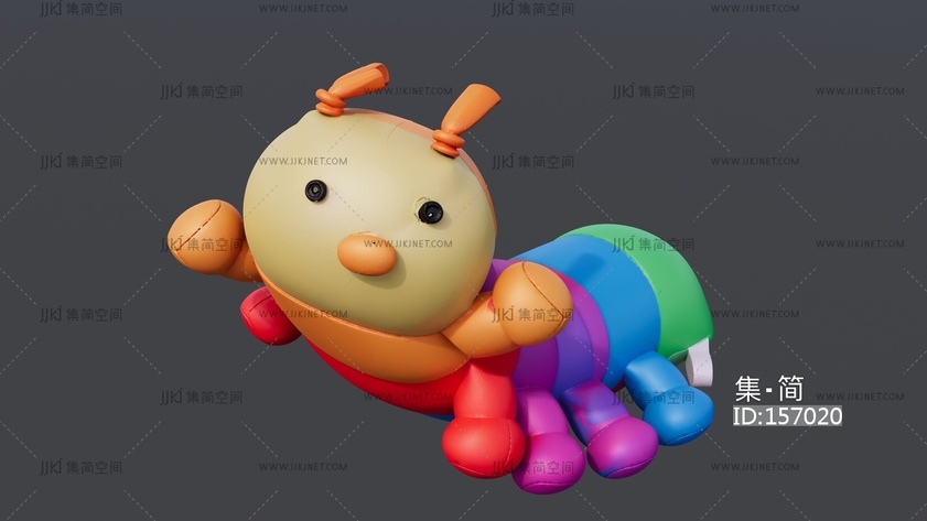 布艺彩色毛毛虫玩具
