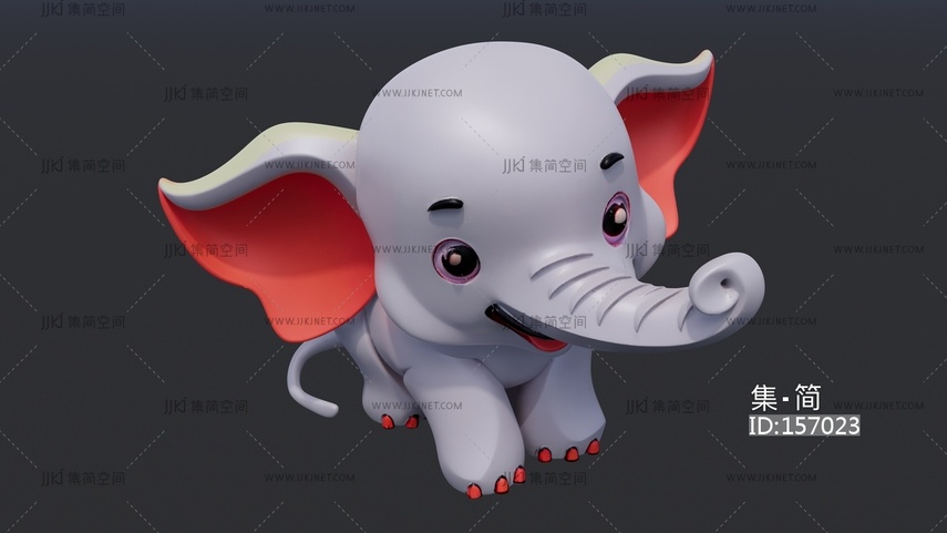 卡通小象动物摆件