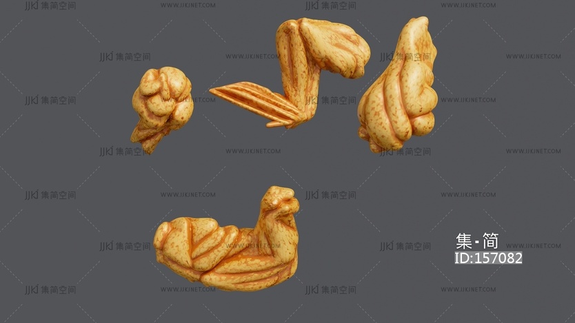 油炸鸡翅鸡腿组合