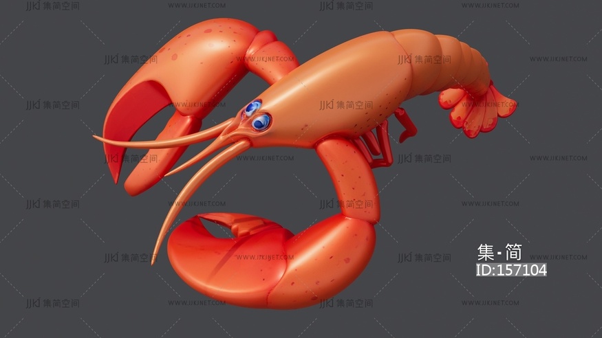 卡通大虾雕塑