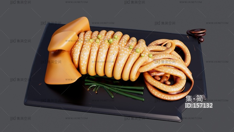 一盘美味的鱿鱼盛宴