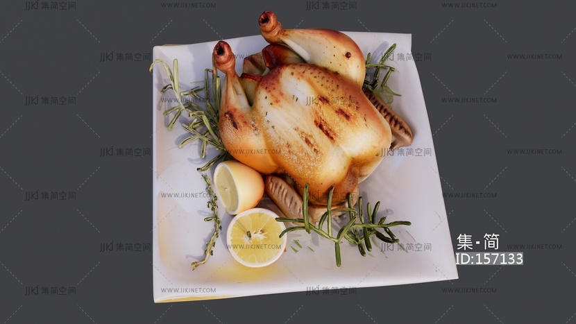 一盘柠檬烧鸡菜品