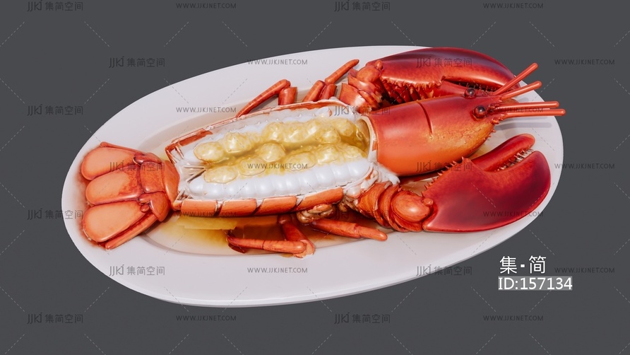 一盘香喷喷的大龙虾