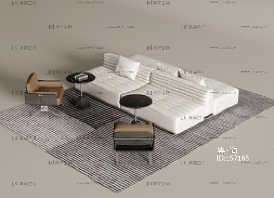 现代其他沙发_现代沙发SU模型